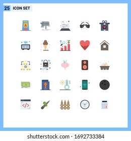 Pictogram Set of 25 Simple Flat Colors of sea; beach; newsletter; school; math Editable Vector Design Elements