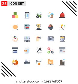 Pictogram Set of 25 Simple Flat Colors of hat; christmas; agrimotor; marketing; cloud Editable Vector Design Elements