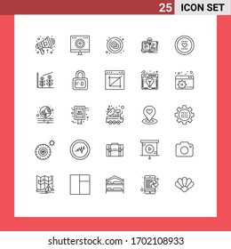Pictogram Set of 25 Simple Lines of story; idea; recovery; book; leukemia Editable Vector Design Elements