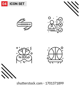 Pictogram Set of 4 Simple Filledline Flat Colors of knife; night; blade; portfolio; backboard Editable Vector Design Elements