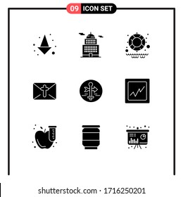 Pictogram Set of 9 Simple Solid Glyphs of map pointer; guide; water; board; holiday Editable Vector Design Elements