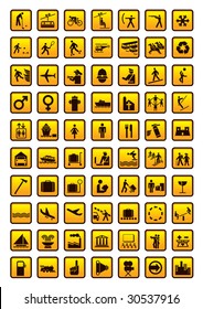 Pictogram set isolated on white. Vector illustration.