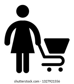 Pictogram of shopping vector element.