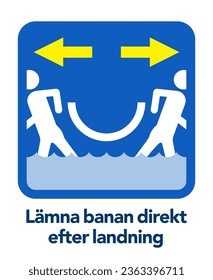 Pictogram signs for swimming and water slides