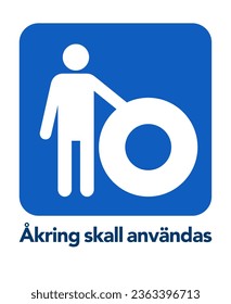 Pictogram signs for swimming and water slides