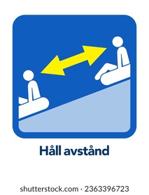 Pictogram signs for swimming and water slides