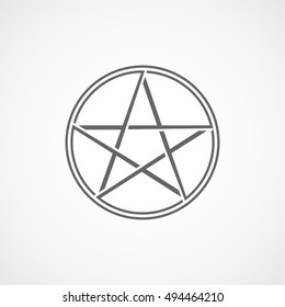 Pictogram Star Halloween Concept Line Icon On White Background