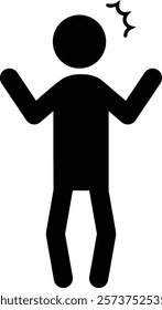 Pictogram with a surprised pose