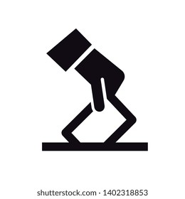 Pictogram symbolizing a hand depositing a ballot in a ballot box for election