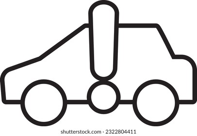 Pictogram of a troubled car