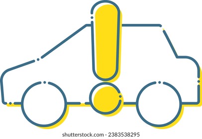 Pictogram of a troubled car 