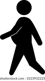 Pictogram of a walking pregnant woman