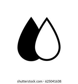 Pictogram water drop icon. Black icon on white background.