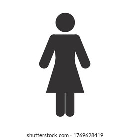pictogram woman icon over white background, silhouette style, vector illustration