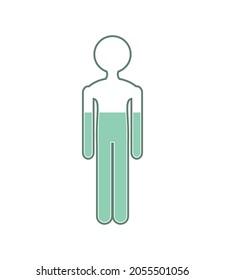 pictogram young man flat icon