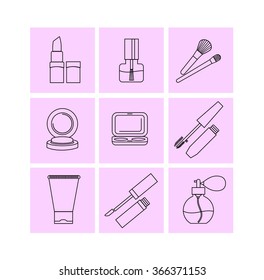 Pictogramms of cosmetics