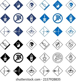 Piktogramme, Set von Piktogrammen, Logos-Set