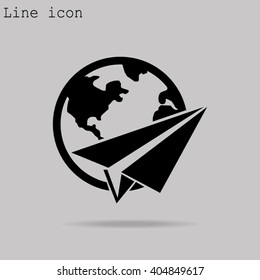 Pictograph of airplane