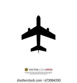 Pictograph of airplane for icon, logo and identity designs