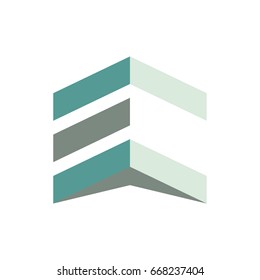 Pictograph of alphabet logotype letter E for template logo, icon, and identity vector designs