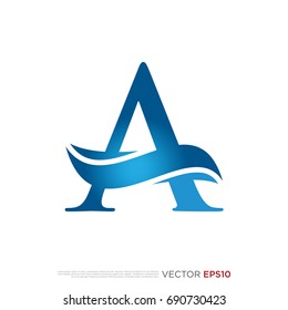Pictograph of alphabet logotype letter a for icon, logo and identity designs