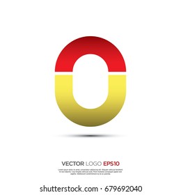Pictograph of alphabet logotype letter O for icon, logo and identity designs