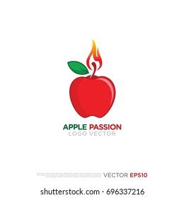 Pictograph of apple fruit for template logo, icon, and identity vector designs