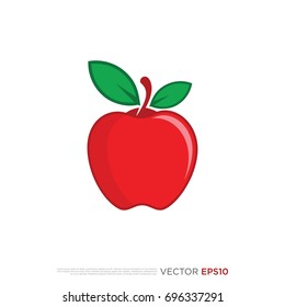 Pictograph of apple fruit for template logo, icon, and identity vector designs