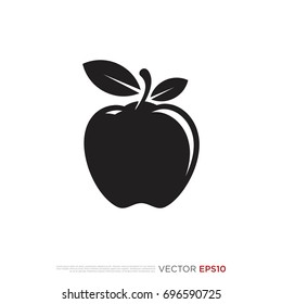 Pictograph of apple fruit for template logo, icon, and identity vector designs