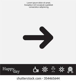 Pictograph of arrow