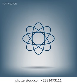 Bild der Atom-Illustration flach Symbol.