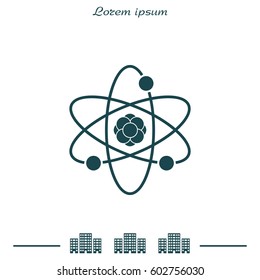 Pictograph of atom. vector illustration