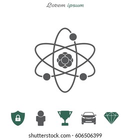 Pictograph of atom. vector illustration