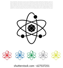 Pictograph of atom. vector illustration