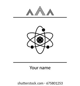 Pictograph of atom. vector illustration