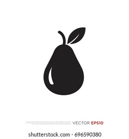 Pictograph of avocado fruit for template logo, icon, and identity vector designs