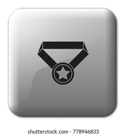 Pictograph of award flat vector icon.