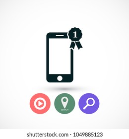 Pictograph of award  vector icon