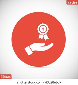 Pictograph of award vector icon