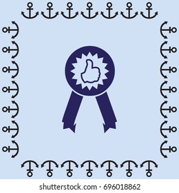 Pictograph of award vector icon