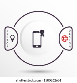Pictograph of award vector icon , lorem ipsum Flat design