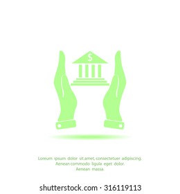 Pictograph bank vector icon