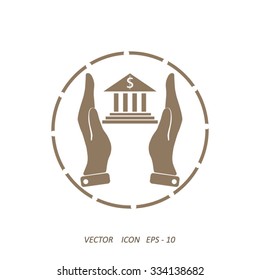 Pictograph bank vector icon