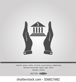 Pictograph bank vector icon