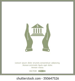 Pictograph bank vector icon