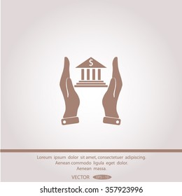 Pictograph bank vector icon