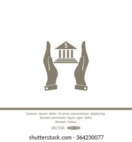 Pictograph bank vector icon
