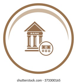 Pictograph of bank vector icon.
