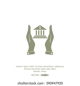 Pictograph bank vector icon