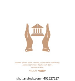 Pictograph bank vector icon